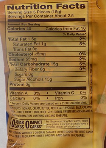 Bundle (6 Items) Werther's Original Sugar Free Variety Pack (Original/Caramel Coffee/Chewy Caramels) image 5