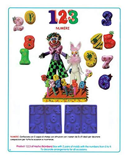 Thikas moldes números termaformati Contiene 2 Pares de moldes con 5 Números...