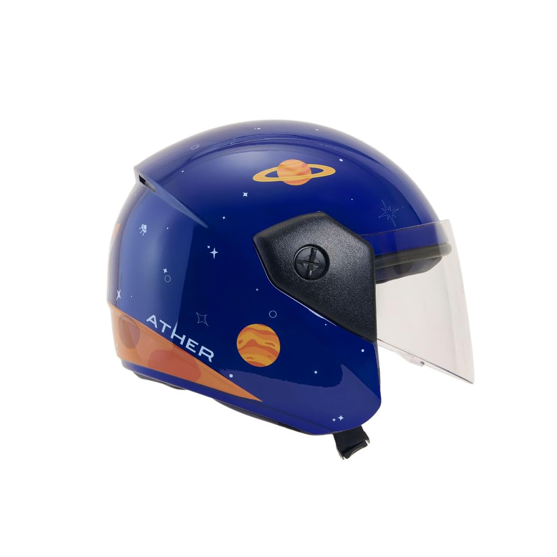 Ather Junior Astro Kids Helmet | ISI-Certified 2-Wheeler Helmet for Children | Lightweight, Comfortable Fit & Space Explorer Design | Small 50 Cm-image-37