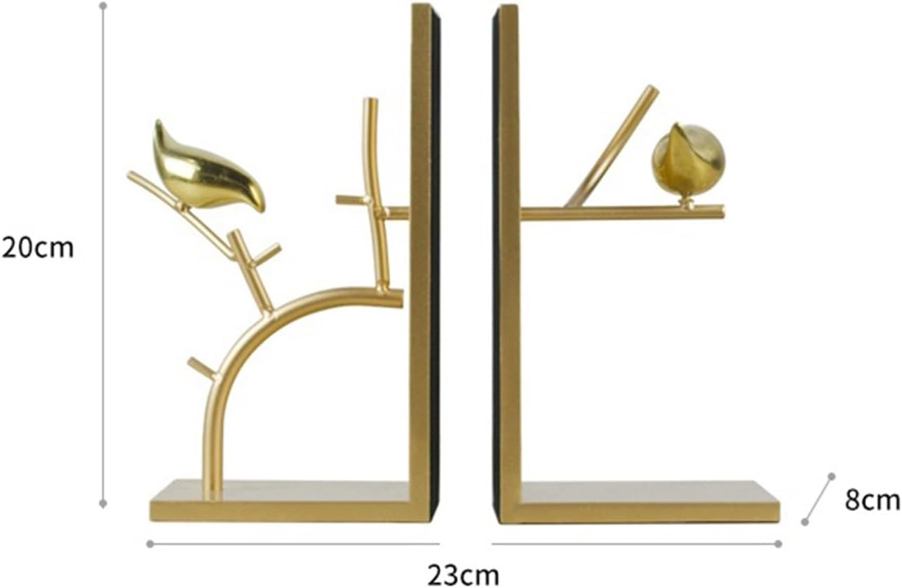 Bookend Support Bookshelf Metal Bird Anti-Moving Bookend to Accommodate Heavy Book Ends Chinese-Style Bookends Office Living Room Ornaments Bookends