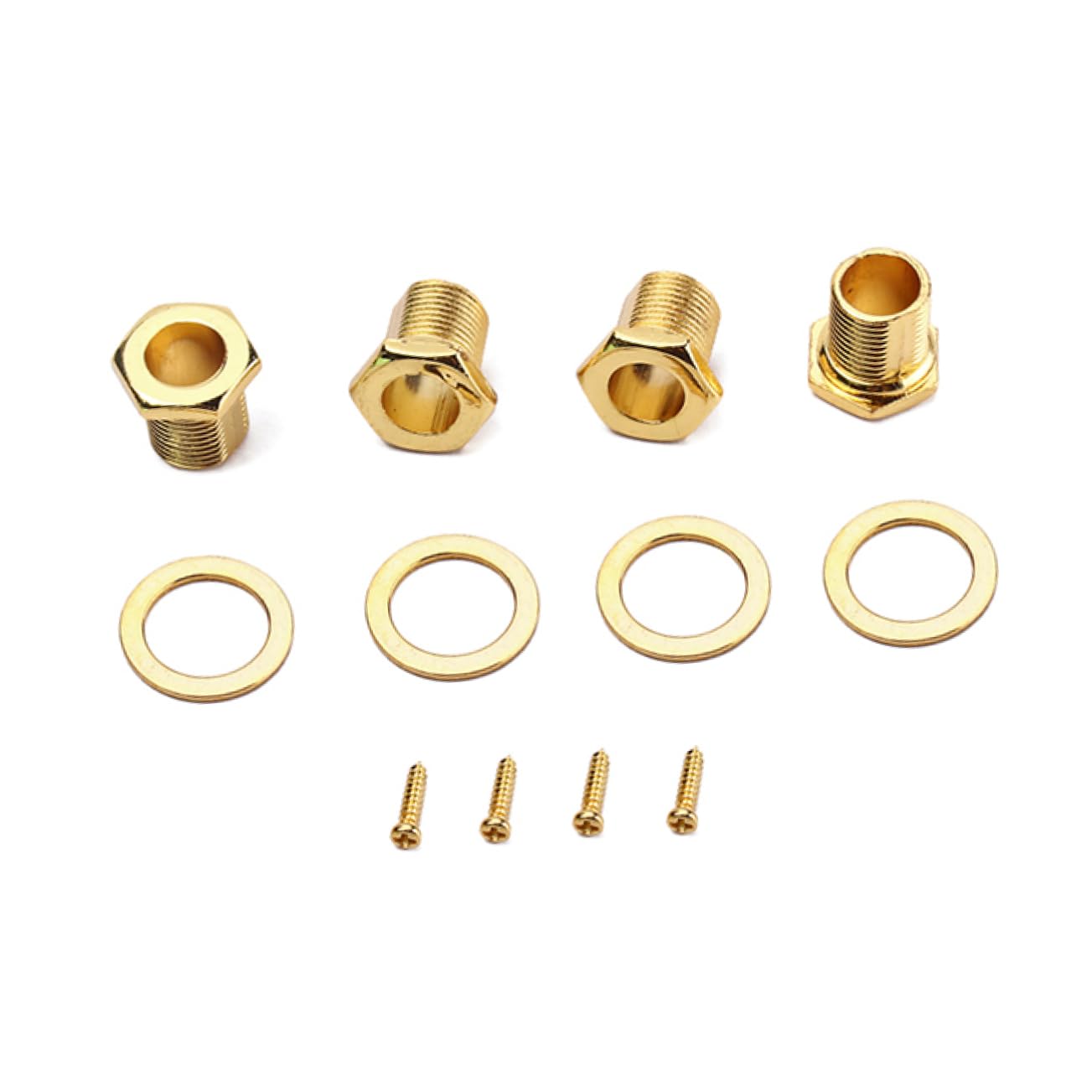 ifundom Gold Tuning Pegs for Bass Guitar 2r2l Tuners Black Metal Construction Electric Guitar Bass Accessories