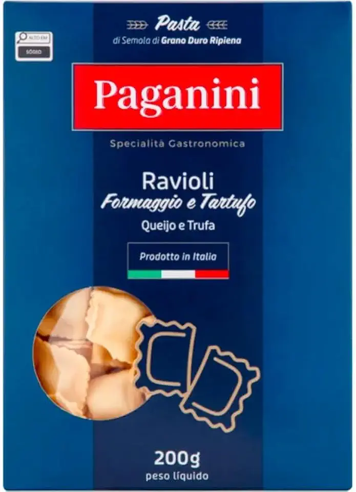 Macarrão Paganini Ravioli Queijo Trufas 200gr