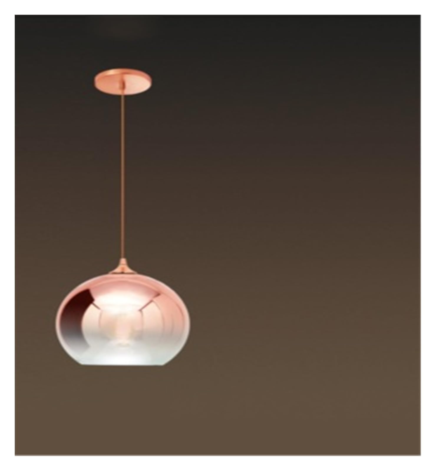 Luminaire suspendu E27 en verre soufflé rose au design scandinave