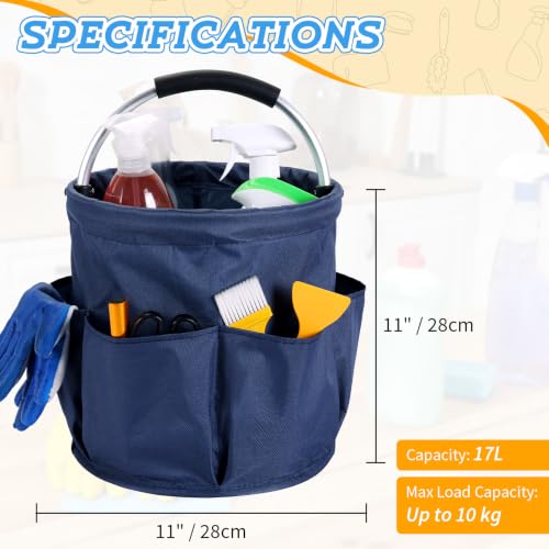 17L-Cleaning-Caddy-with-Handle-6-Pockets-Foldable-Cleaning-Supply-Portable-Shower-Caddy-600D-Oxford-Fabric-Storage-Basket-for-Home-Camping-Gardening-Bathroom