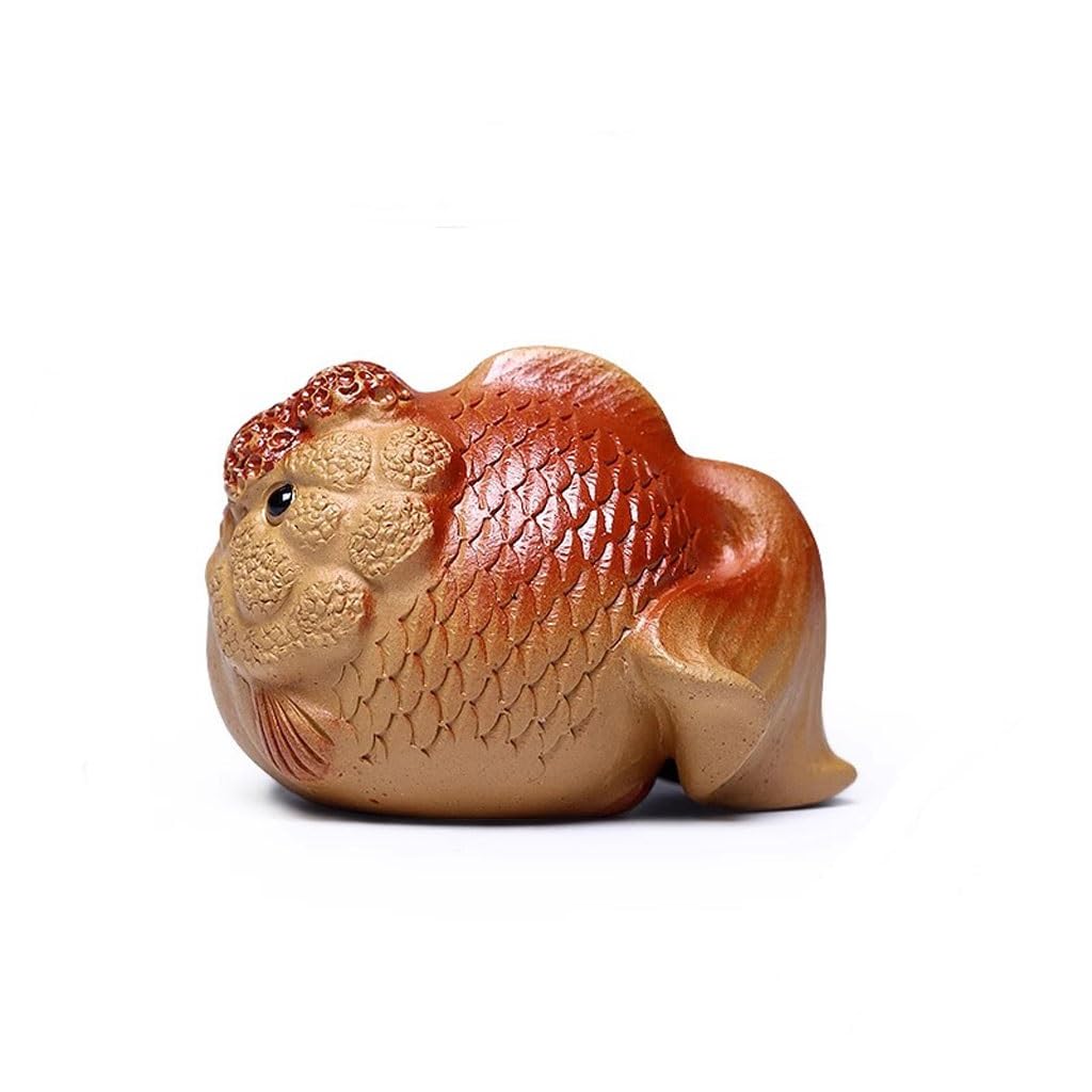 ENGENDER Kung Fu Tea Pet Office Desktop Goldfish Tea Pet Ornaments Living Room Tray Decoration Figurines