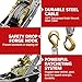 SENKEYFE Come Along Winch Heavy Duty, 10FT 2T Come Along Pulling Tool 2 Gears 2 Hooks, Cable Winch Puller, Come Along Power Puller Ratchet Tool for Construction Automotive Farm Fences (with Straps)