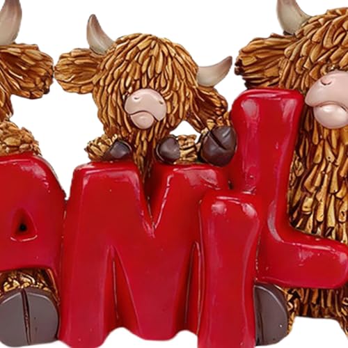 Statue vache en résine décorative pour étagère et bureau - 8