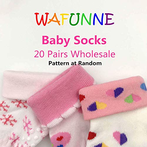 Wafunne Baby Boy Girl Socks Wholesale 20 Pairs Baby Socks Cotton Girl 0-12 Months #TOP2
