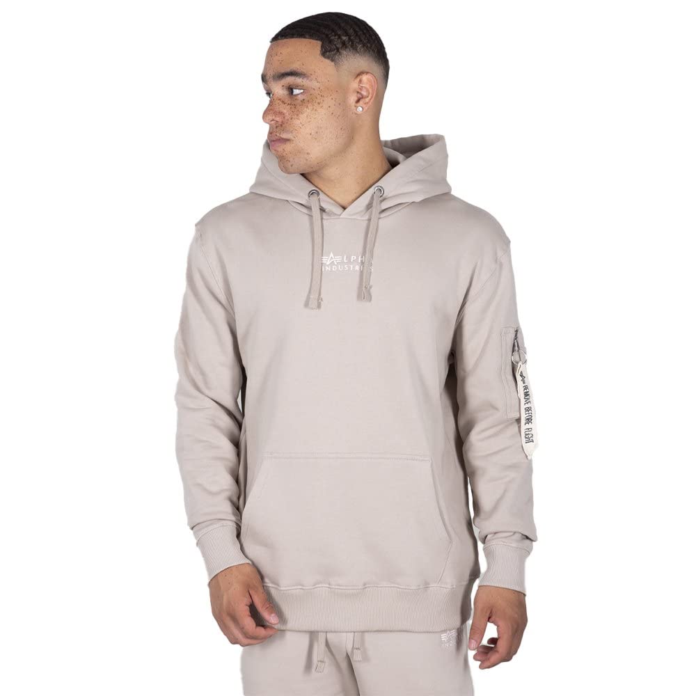 Alpha Industries Organics EMB Hoody Męska bluza z kapturem Organic Beige