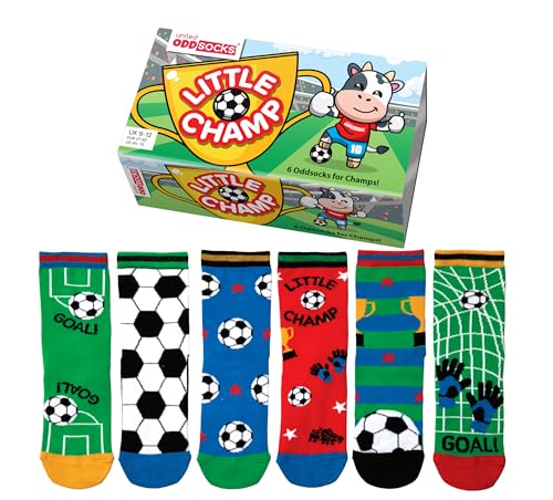 Chaussettes garçon multicolores United Oddsocks Champ | Pack de 6 chaussettes de taille 27/30