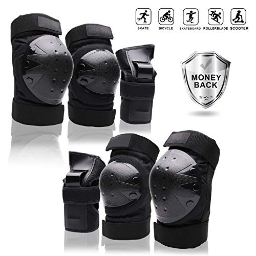 Protective Gear Set for Kids/Youth/Adult Knee Pads Elbow Pads Wrist Guards for Skateboarding