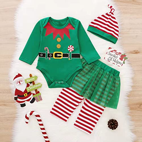 Baby Christmas Outfit Newborn Xmas Clothes Elf Bodysuit3