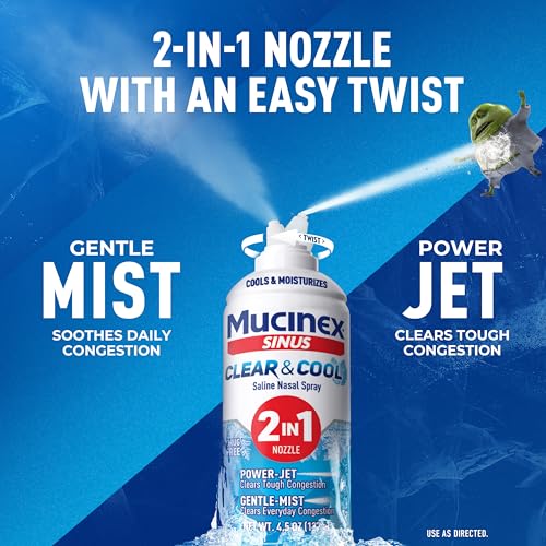 Mucinex Sinus Clear & Cool Saline Nasal Spray & Sinus Rinse, 4.5 oz - Image 2