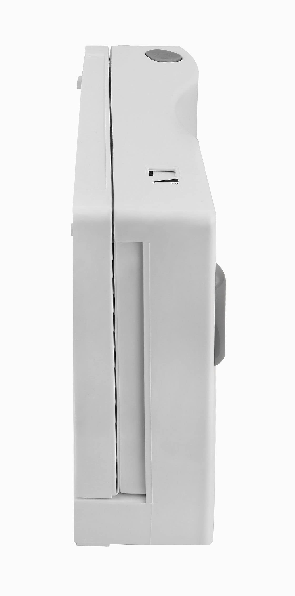 KALORIK TKG AS 1004 WH PL Allesschneider, 17 cm Messer, elektrisch, klappbar, einstellbar 0-15mm, für Gemüse, Brot und Aufschnitt, 100 W, Weiß