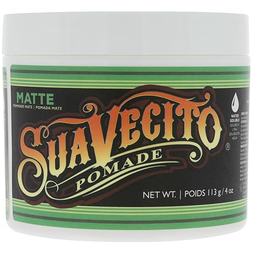 Suavecito Pomade Matte (No Shine) Formula 4 oz, 1 Pack - Medium Hold Hair Pomade For Men - Matte Hair Paste For Natural Texture Hairstyles