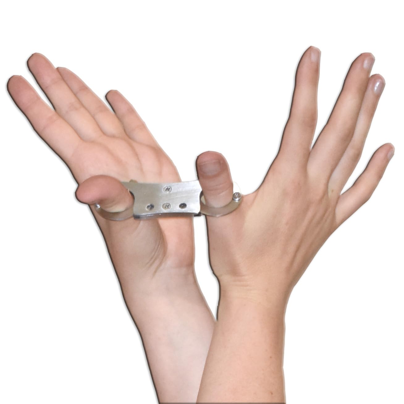 Menottes pour pouces verrouillables en métal – Set BDSM pour pouces & doigts réglables, Sextoy fétiche pour Bondage SM, Couples & Jeux de rôle Dom/Sub