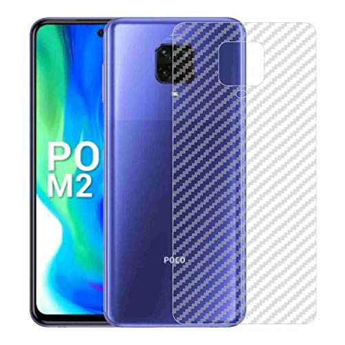 Image of Compatible with Redmi Poco M2 Pro Back Screen Protective Film Carbon Fiber Skin Transparent Screen Guard Sticker