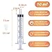 10mL Syringe for Liquid, Food, Oral, Scientific Labs, Measurement, Dispensing, Press-In Adapter, Craft, Big Tip with Cap- 3 Pack 10ml Syringes with tsp & mL Measurement