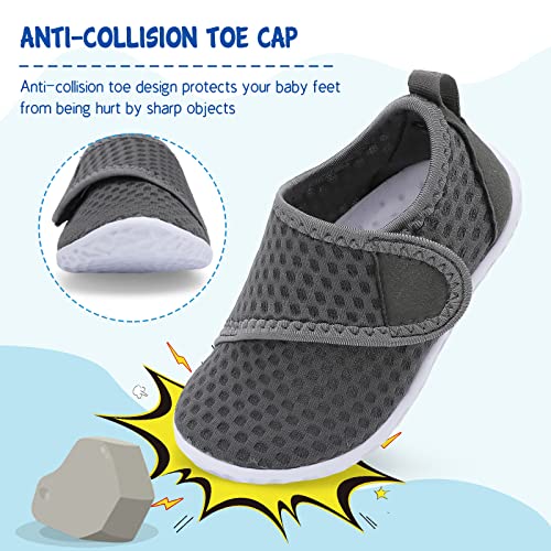 Image of LeIsfIt Toddler Water Shoes Boys Girls Barefoot Aqua Socks Kids Breathable Quick-Dry Swim Shoes for Beach Pool Surf