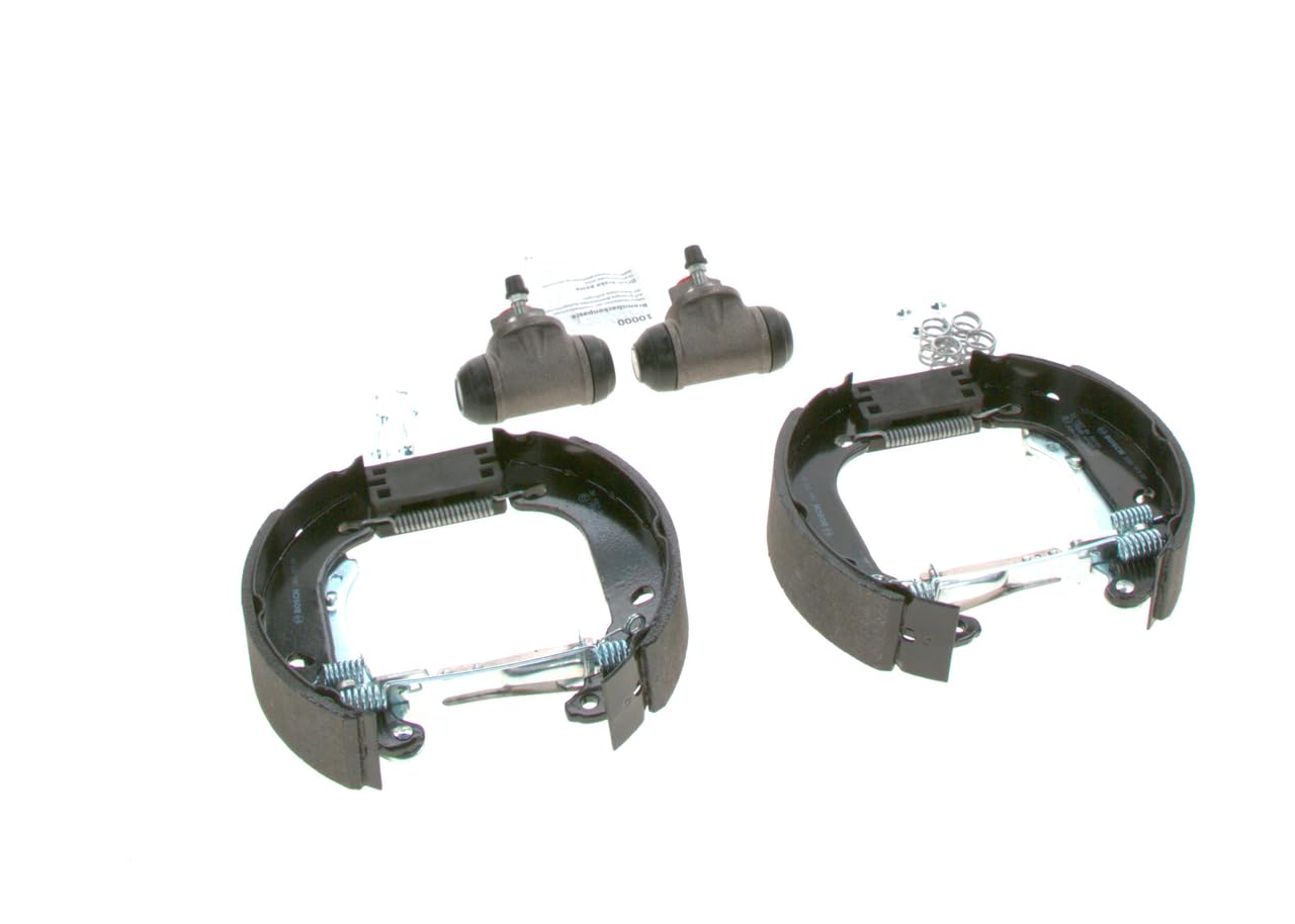 Bosch KS073 Kit Super Pro - Kit de freno trasero de tambor - 1 juego completo premontado, 2 cilindros de rueda, 4 zapatas de freno