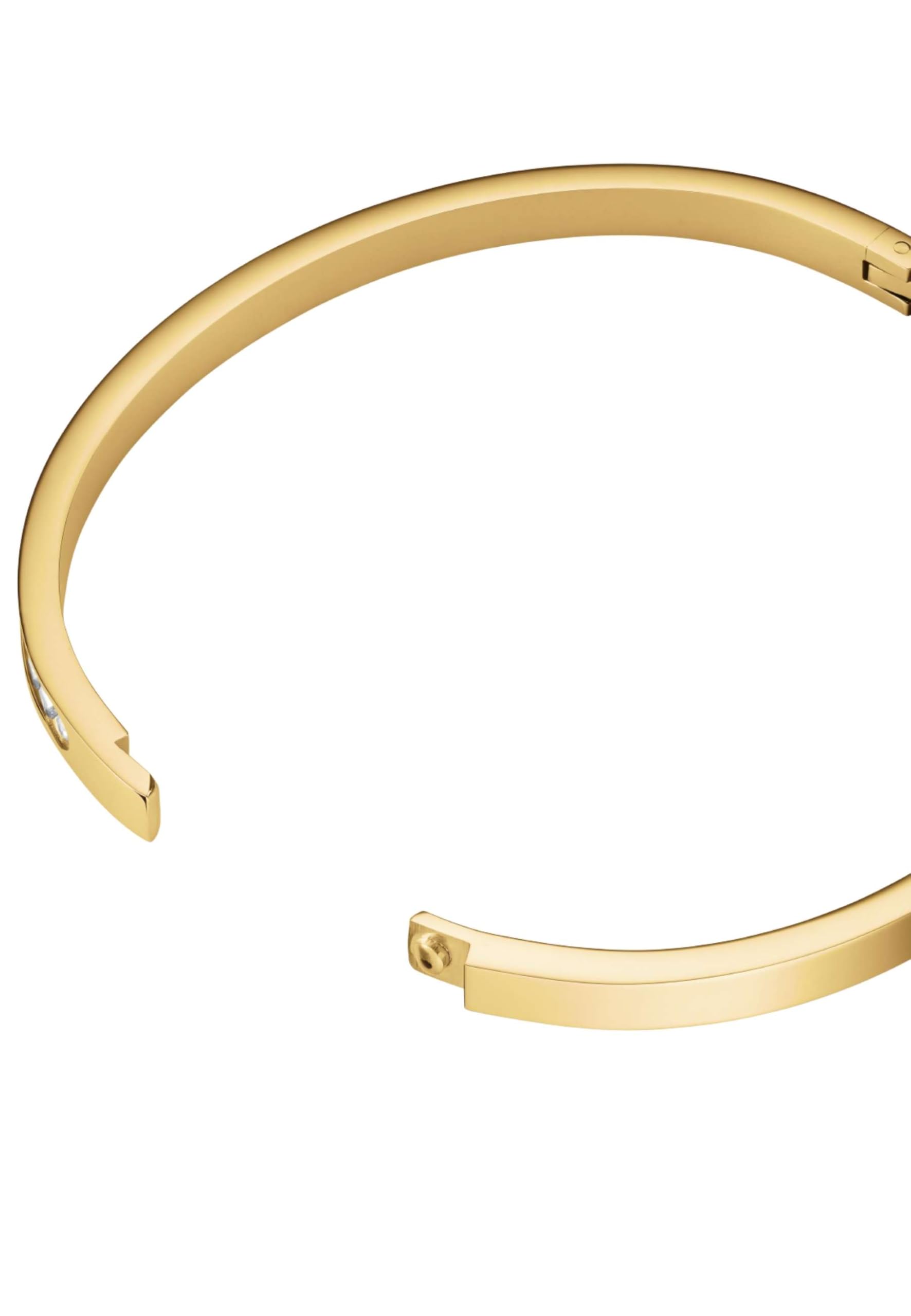 Rosefield Tennis Collection Bracciale Bangle da Donna con Cristalli in Acciaio Inossidabile