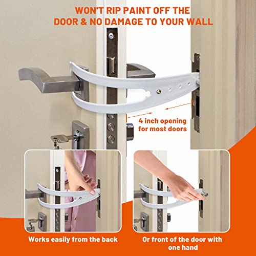 2PCS Cat Door Holder Latch,Cat Door Alternative - No Need for Baby Gate and Pet Door Installs Fast Flex Latch Strap Let… - Image 4