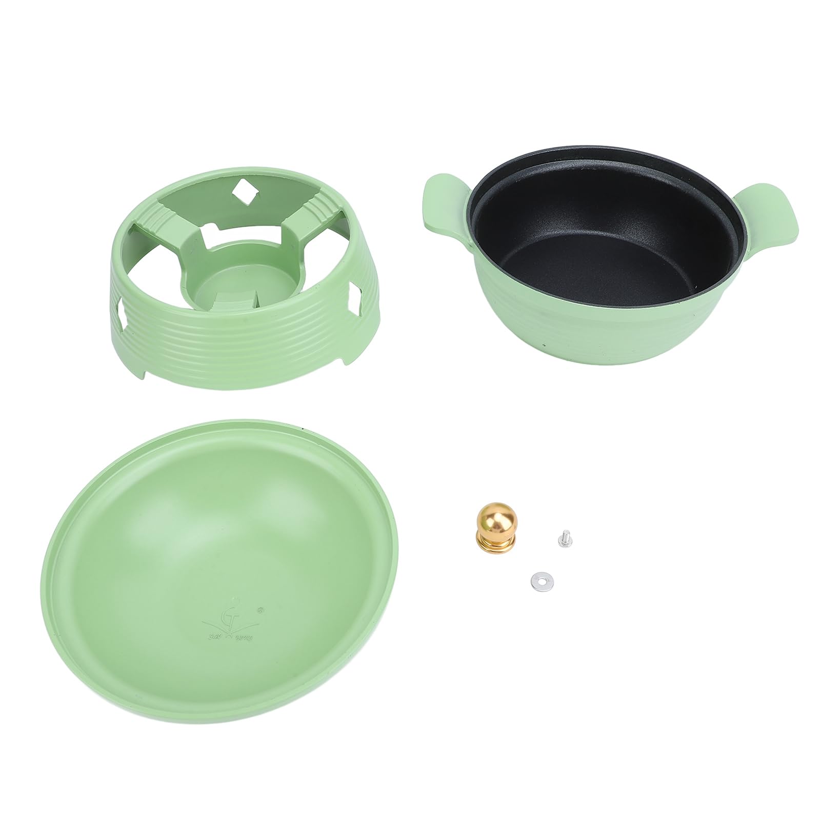 Yosoo Health Gear Alkoholkocher Hot Pot, Spirituskocher aus Aluminiumlegierung mit Topf, Kompakter Flüssigkeitskocher Zum Erhitzen und Isolieren von Lebensmitteln, Leicht zu Reinigendes Design für