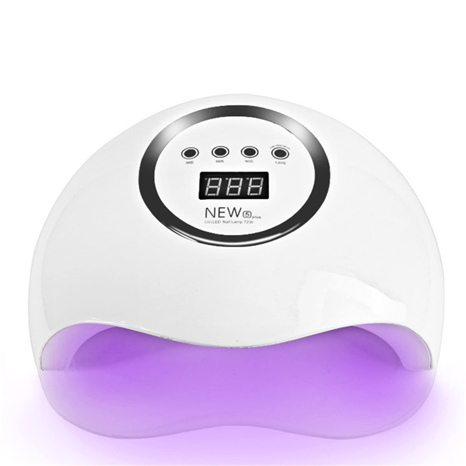 ZYC 5Plus 72W Dual UV Lampada per Unghie Lampada per Unghie per Unghie Gel Polish Polish Polish Light with Bottom 30S / 60S / 90S / 120S Timer LCD Display LCD