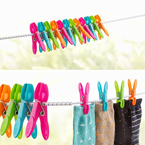 MUFEKUM 72 PCS Laundry Clothes Pegs for Washing Line Long Lasting & Reusable Pegs, Strong Grip Clips Clothes, Jeans, Socks - Image 4