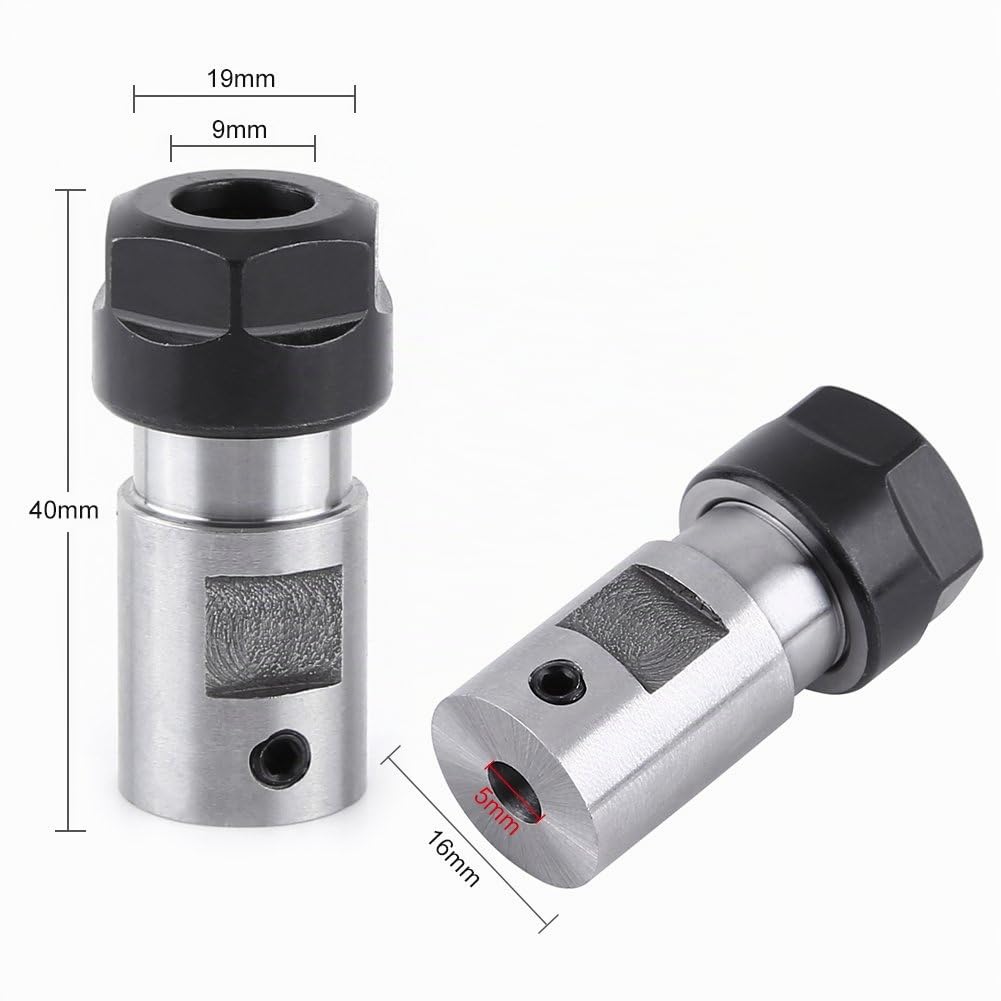 ER11 Tige D'extension de Broche de Mandrin de Mandrin D'arbre de Moteur de 5MM Intérieure pour le Fraisage de Commande Numérique par Ordinateur