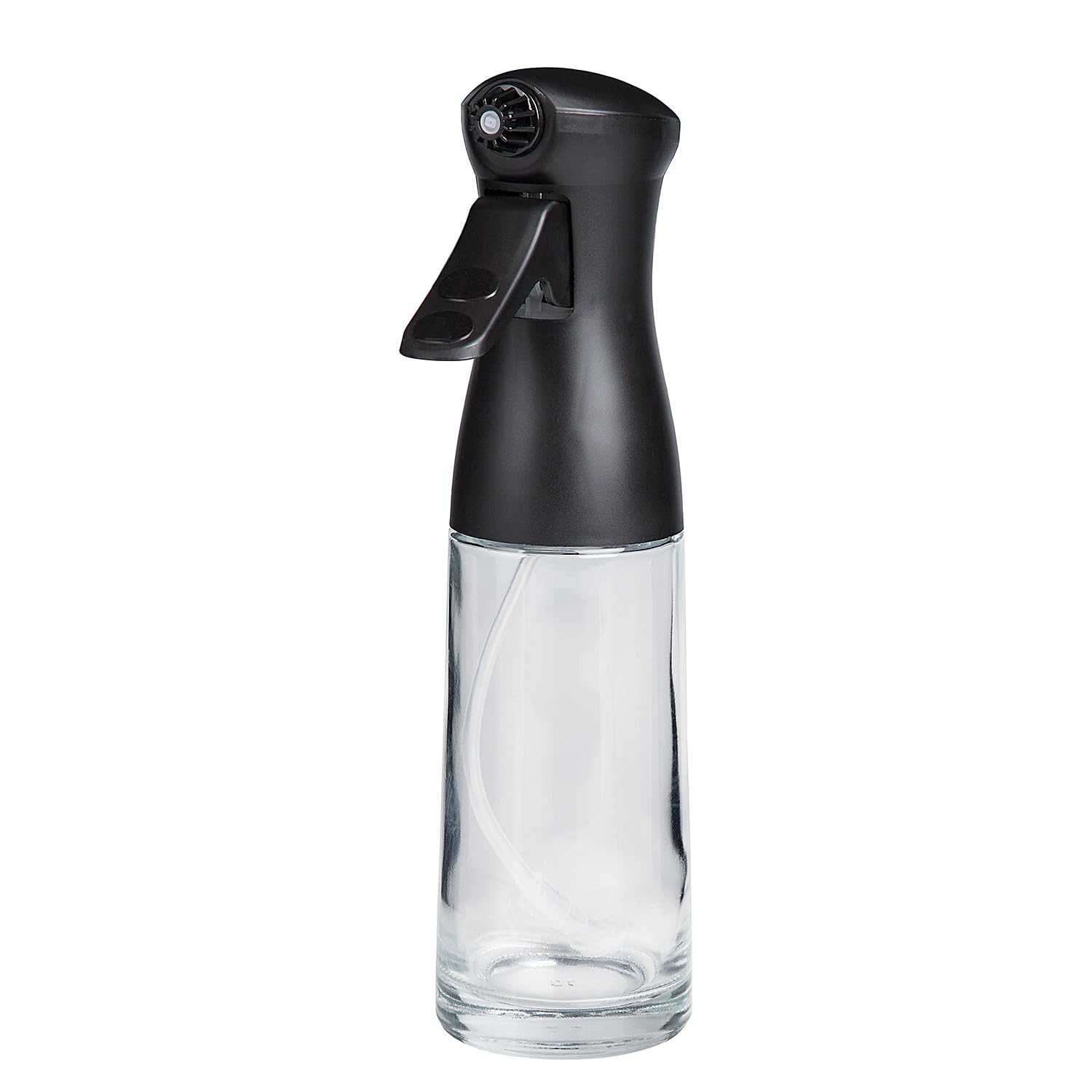 BUTLERS 12er Set Ölsprüher 200 ml Glas - SPRAYER - Dosierbar | Farbe Klar-Schwarz - Ölspender für Speiseöl & Essig - Essigsprüher für Küche - Feine Vernebelung