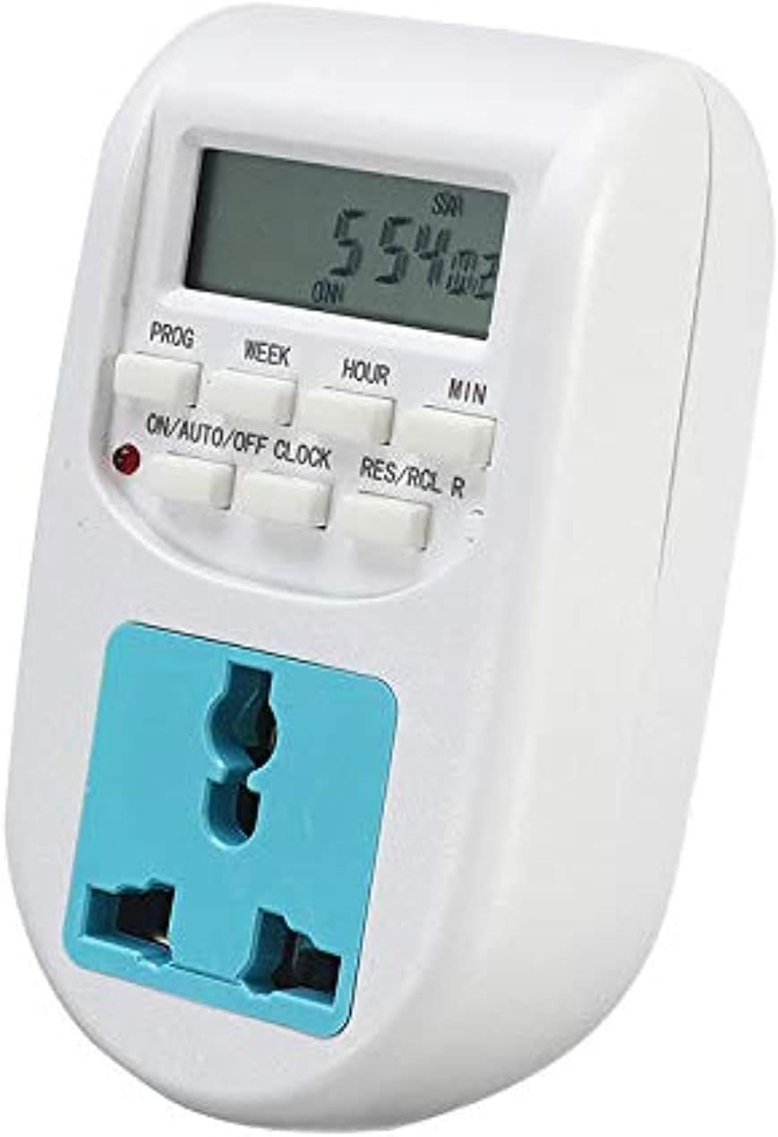 UK-Plug ABS Universal 12/24 Hour 220V LCD Digital Electronic Plug-in Programmable Timer Switch Socket