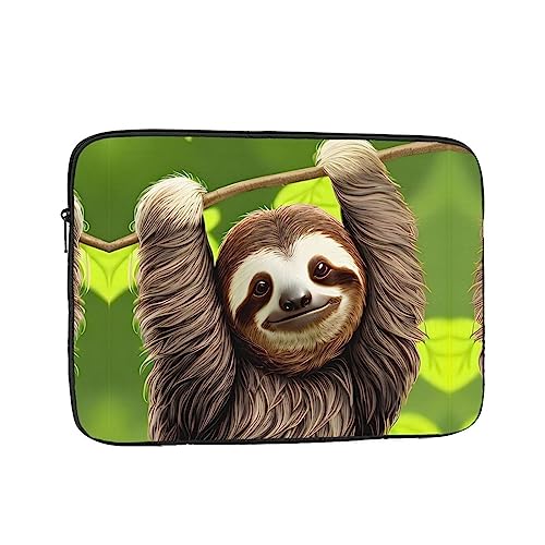 Cute Sloth Laptop Sleeve Case 15 Inch Suitable For Notebook Computer Tablet Traveling Carrying Simple Case