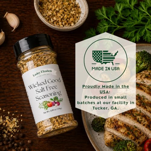 Image of Lesley Elizabeth Wicked Good Salt Free - Bold All-Purpose, No-Salt Seasoning | Perfect for Grilling, Roasting & Cooking Chicken, Beef, Pork & Vegetables | Gourmet Spice Blend