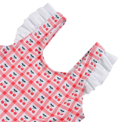 Image of LIZENS One Piece Swimsuit for Girls Swimwear with Ruffled Children Bathing Suit