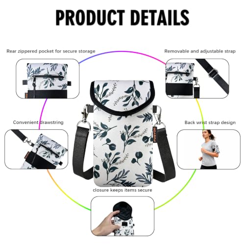 Image of Neoprene Phone Sleeve Pouch Case Bag for Men Women w /Crossbody Strap /Neck Lanyard for iPhone 17 /16 /15 /14 Pro Max, Samsung S25,Pixel 10