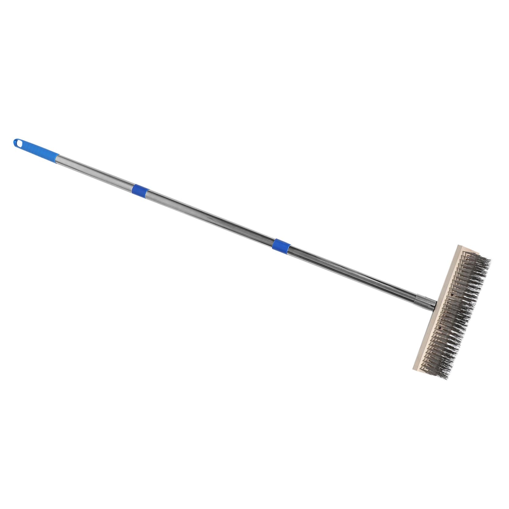 Cepillo De Limpieza Mango Cepillo De Escoba De Alambre Resistente para Eliminar Terrazas Pisos De y Patios De Acero para Limpieza De Pisos De Alta Resistencia