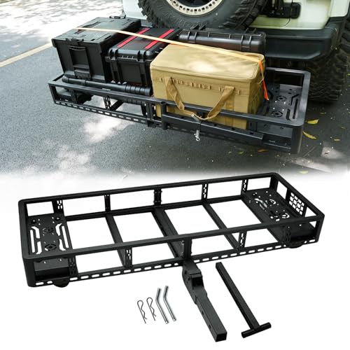Folding Trailer Hitch Mount Cargo Carrier,...