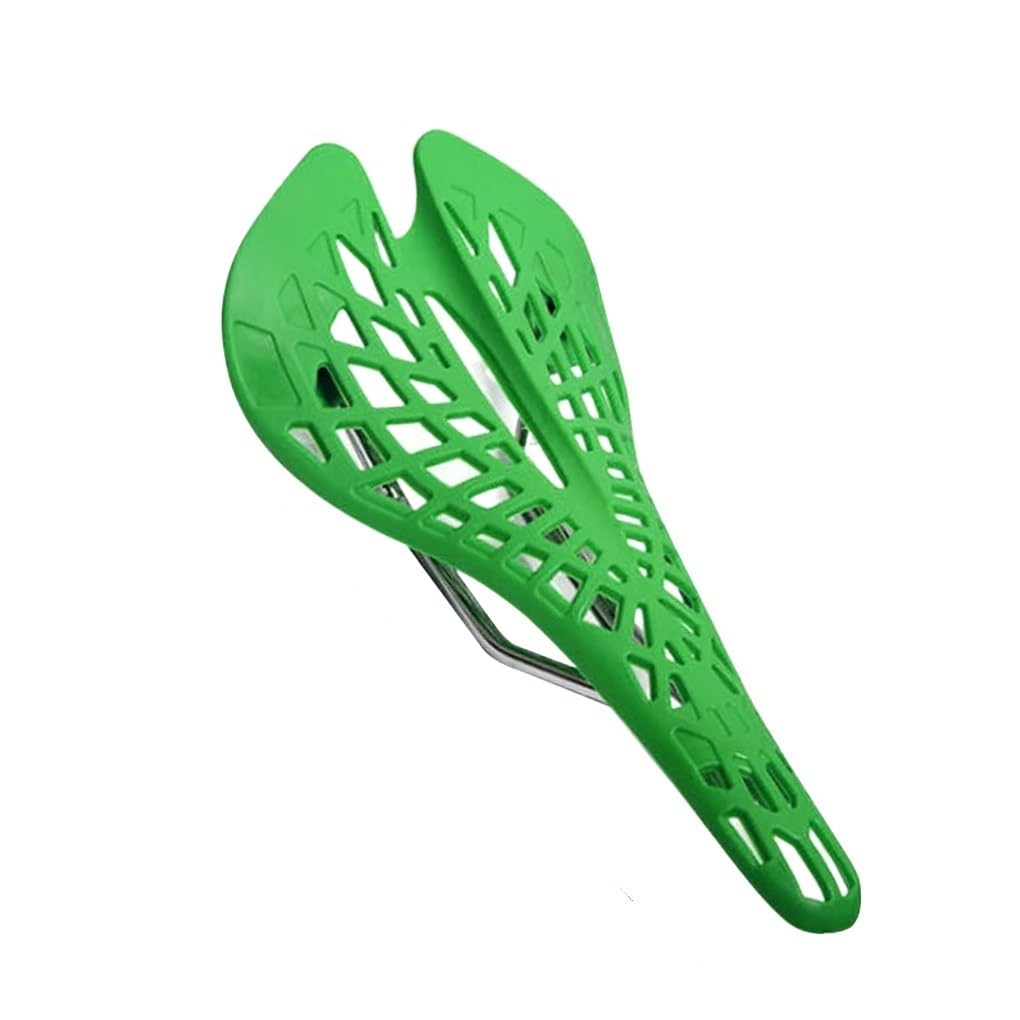 Bike Seat Mountain Road Seat Saddle Bike Hollow Seats Cycling Parts(Green)