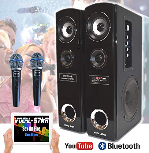 VOCAL-STAR VS-T100 KARAOKE MACHINE SPEAKER SET 100W INCLUDING BLUETOOTH MP3