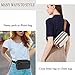 Fanny Packs for Women, Leather Vegan Belt Bag Crossbody Waist Bag Adjustable Strap, Large Fashion Everywhere Belt Bag, Black
