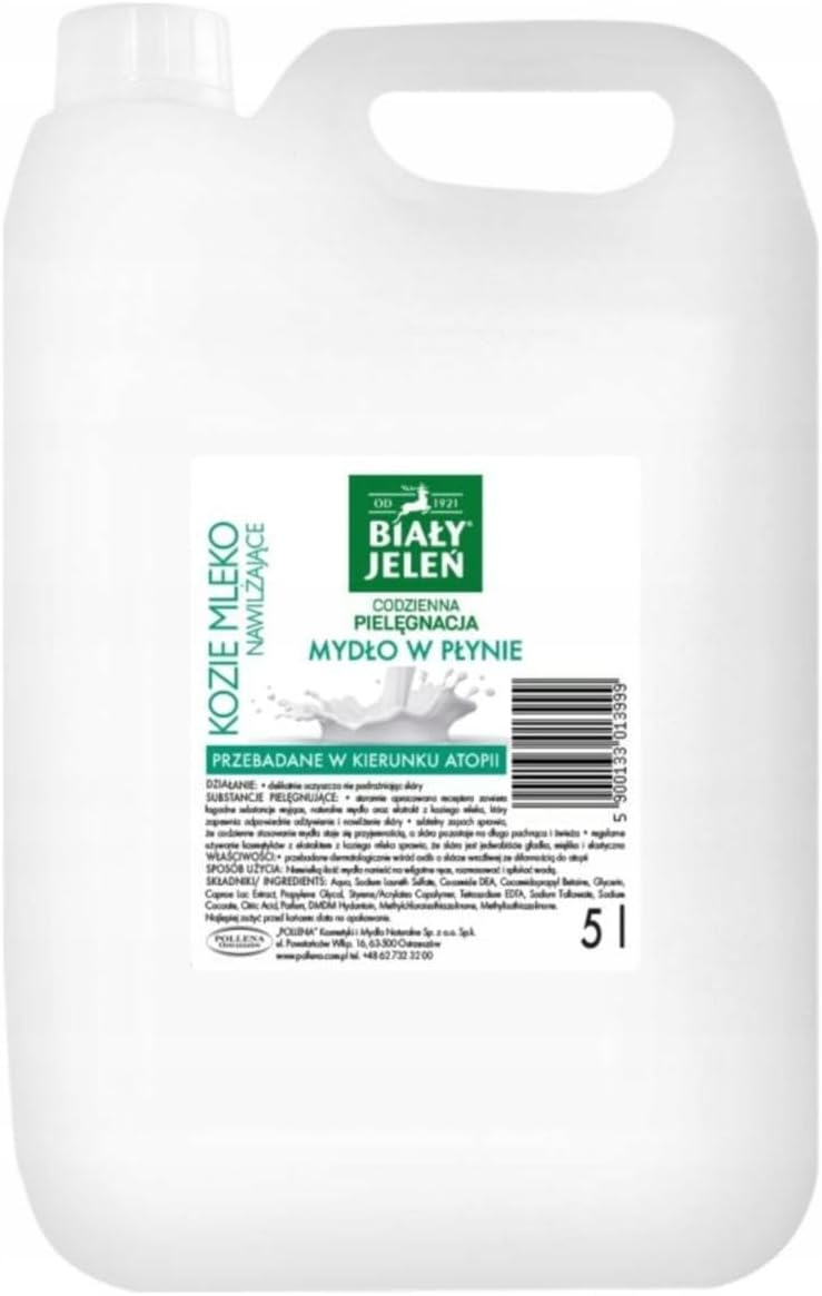 HYPOALLERGENIC LIQUID SOAP WITH GOAT'S MILK EXTRACT REFILL - BIALY JELEN - 5L