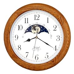 JUSTIME 14 inch Oak Moonphase Wall Clock product image