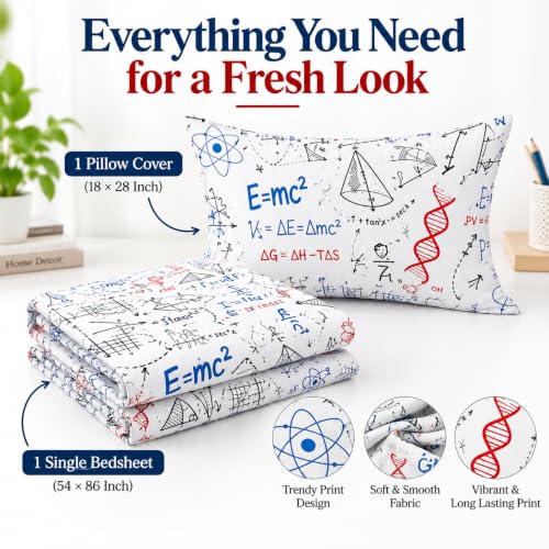 Image of Cottington Lane Cotton Single Bedsheet 68x90 Inch, Formula Fantasy