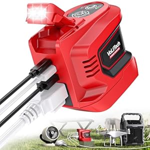200W Power Inverter for Milwaukee M18 Battery, VoLtTech Battery Inverter 18V to 110V-120V, Power Station USB Charger Adapter Power Adapter with 2 USB Ports & 1 Type-C & 1 AC Outlet (No Battery)
