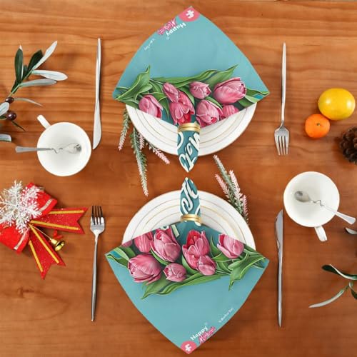 Servilletas de Tela Satinadas Set x6 Cuadradas 50.5x50.5 cm miniatura 4
