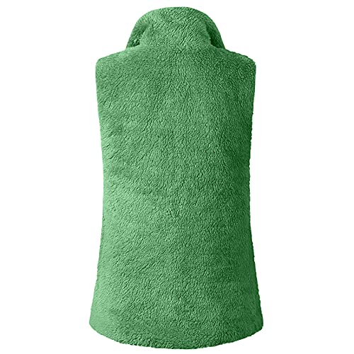 Gilet in pelliccia sintetica multicolore solido