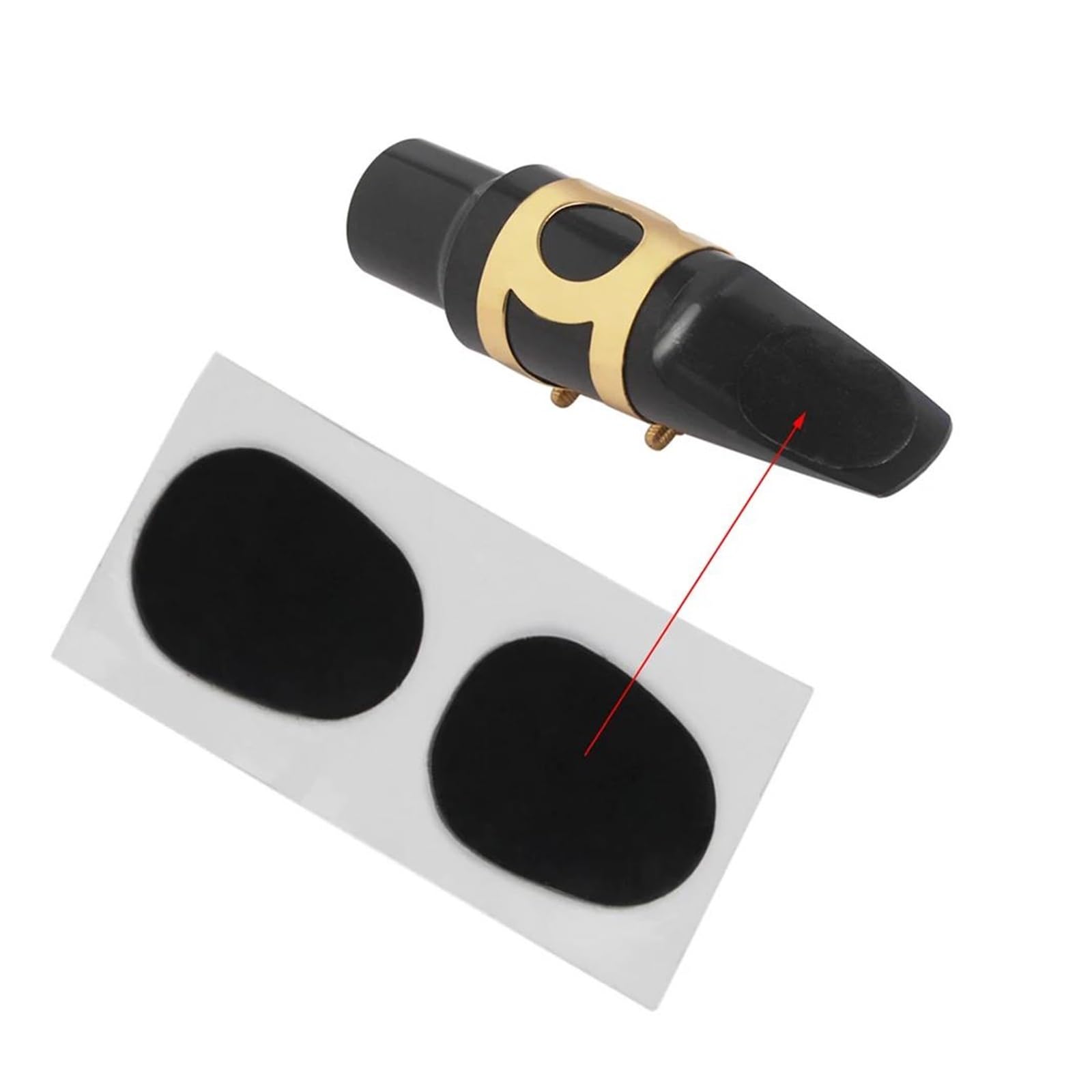 Kit de Accesorios saxofón Juego De 5 Uds. De Boquillas De Tenor Alto Soprano, Clip De Lengüeta, Dos Almohadillas Para Dientes, Accesorios Para Instrumentos De Viento De Madera