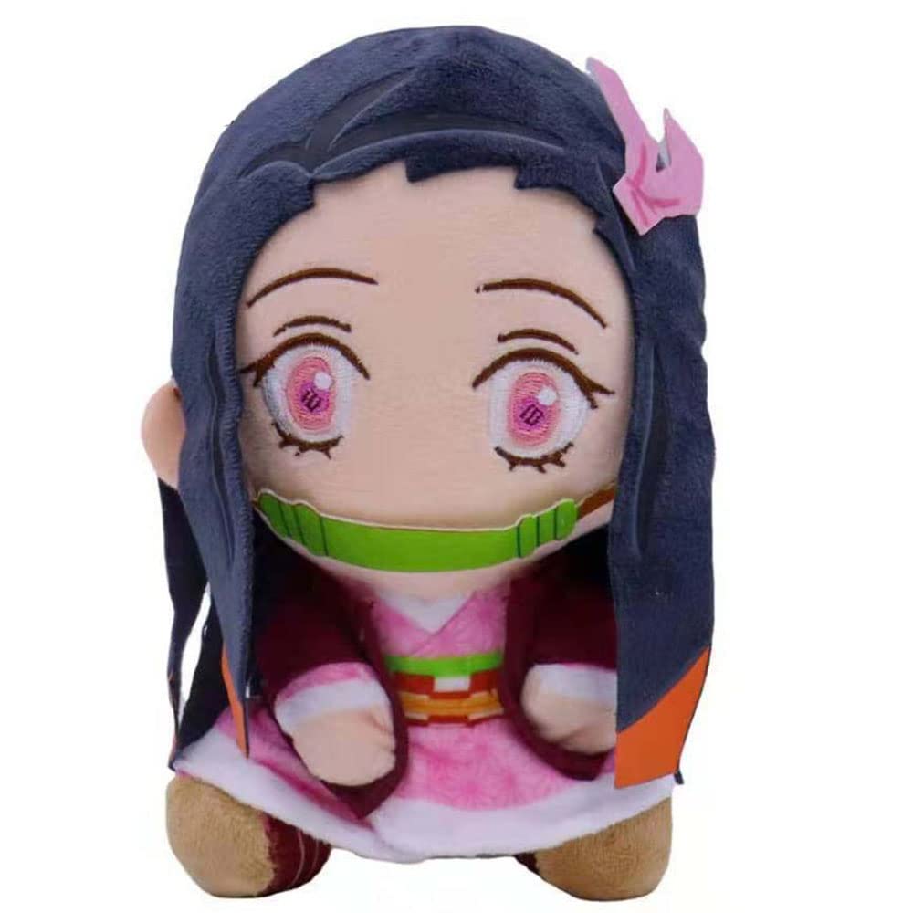 Jilijia Anime Cushions Nezuko Plush Rengoku Throw Pillow Cute Agatsuma Zen'itsu Plushies Kawaii Plush Cuddle Cushion Christmas Party Decor Gifts