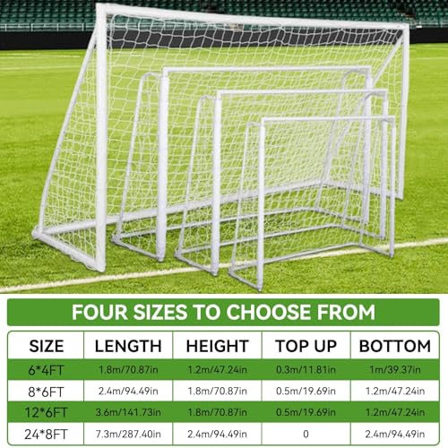 Fußball-Tornetz, Fußball-Ersatz-Tornetze, Sport-Fußball-Torpfostennetz, Fußball-Torpfostennetz in voller Größe für das Training von Sportwettkämpfen (6X4FT)